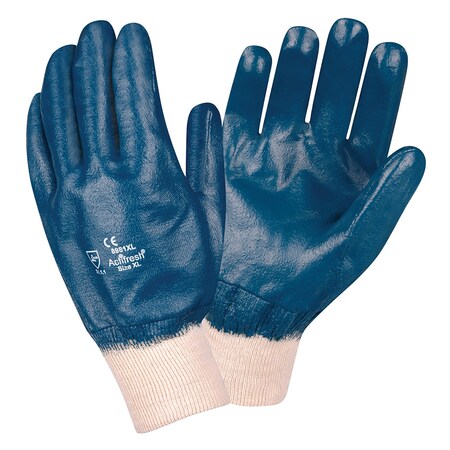 Cordova Supported, Brawler II, Nitrile, Smooth, Interlock Gloves, Fully Coated, M, 12PK 6981M